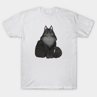 Cat - Maine Coon - Black T-Shirt